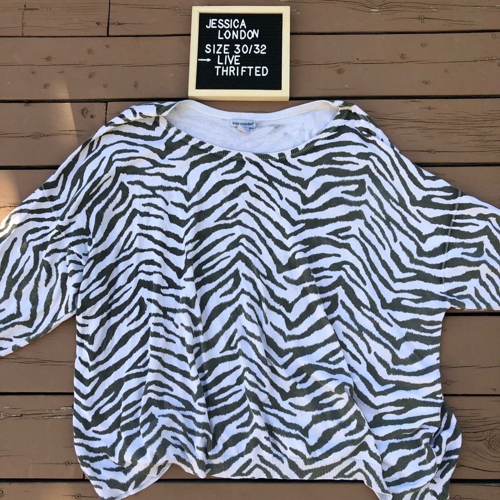 Jessica London Leopard Print Sweater